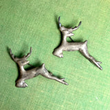 Vintage Sterling Silver Jumping Deer Pin (1)