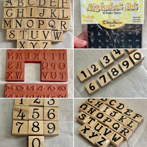 Alphabet Stamps - Lowercase - Small - Set Of 34