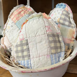 Set of 3 Quilted Pastel Easter Egg Pillow, Mini