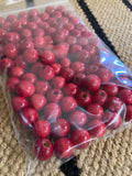 Red Wood Beads (100)