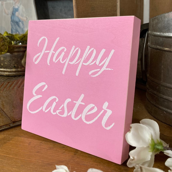 Happy Easter, Pink Mini Easter Sign - CLEARANCE – Duct Tape and Denim