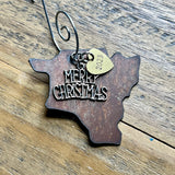 2024 Hawaii Christmas Ornament with Merry Christmas & Brass Heart Tag