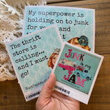 Junk is My Jam Sticker - Turquoise - 3 Sizes