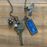 Mississippi Necklace with Mini License Plate Tag, 1955, #718 783