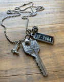 Tennessee Necklace with Mini License Plate Tag, 1961, #3F 7604