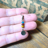 Colorful Boho Earrings with Rainbow Colored Glass Beads