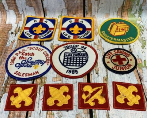 Lot of 10 Boy Scout Patches, 1985-1986