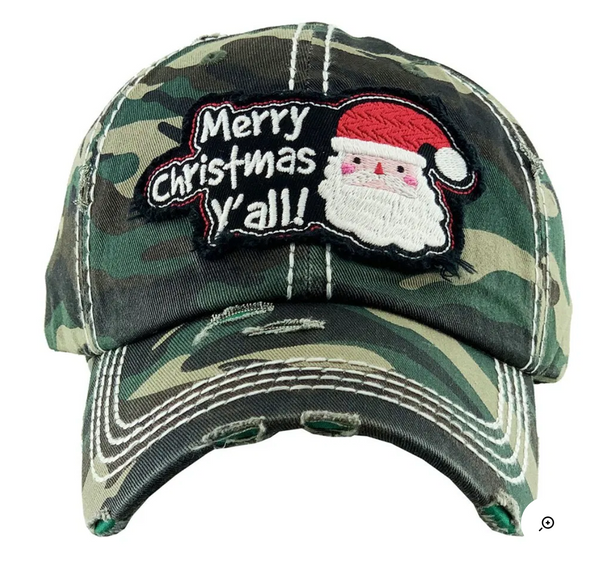 Merry Christmas Y all Santa Baseball Cap