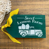 Sweet Lemon Farm Tag with Pickup Truck - CLEARANCE