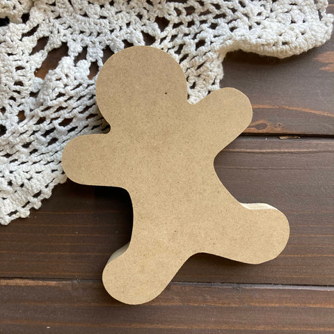 Chunky Gingerbread Man, Unfinished - 5"