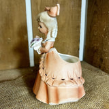 Vintage Napco Southern Belle Planter Pink Peach 1950s