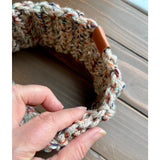 Linen Light Tan Chunky Headband or Ear Warmers for Women