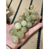 Vintage Bunch of Onyx Grapes with Stone Leaf MCM Midcentury Eclectic Decor V37
