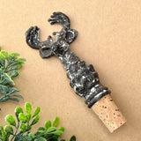 Rustic Metal Deer Head Wine Bottle Stopper Reusable Cork Plug