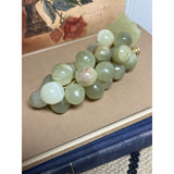 Vintage Bunch of Onyx Grapes with Stone Leaf MCM Midcentury Eclectic Decor V37