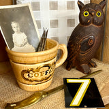 Vintage Vignette #2 - Wood Owl, Coffee Cup, & More