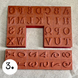 Alphabet Rubber Stamps, Number Rubber Stamps