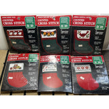 LOT of 6 NEW Cross Stitch Kits Christmas Stocking Kits Vintage 1986