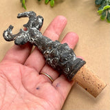 Rustic Metal Deer Head Wine Bottle Stopper Reusable Cork Plug