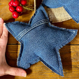 Upcycled Denim Star Pillows (Set of 3)