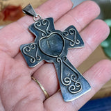 Vintage TAXCO Mexico Handmade Sterling Silver Cross Pendant 925 TP-49, N1-8