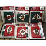LOT of 6 NEW Cross Stitch Kits Christmas Stocking Kits Vintage 1986