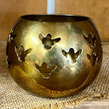 Vintage Brass Votive Holder – Angel Cutouts