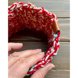 Candy Cane Red Christmas Headband Christmas or Ear Warmers for Women