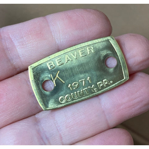 T5: 1971 brass dog tag