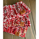 Candy Cane Red Christmas Headband Christmas or Ear Warmers for Women