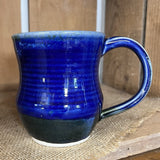 Blackbird Coffee Mug, Wren's Nest Pottery, Blue Handmade Coffee Cup