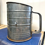 Vintage Bromwell Flour Sifter with Yellow Handle, 3 Cup Sifter