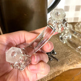 Set of 4 Clear Glass Handles for Drawers or Cabinets