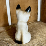 Enesco Siamese Cat Figurine, Ceramic Kitten, Blue Eyed Cat, 1960s