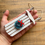 Rustic Wooden Sled Christmas Ornament
