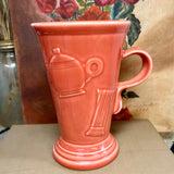 Tall Fiesta Coffee Cup, Latte Cup or Mug, Persimmon