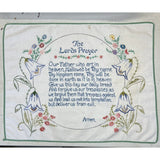 Vintage Embroidery “THE LORD’s PRAYER" 17x22" Hand Embroidered Fabric Decor V22