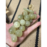 Vintage Bunch of Onyx Grapes with Stone Leaf MCM Midcentury Eclectic Decor V37