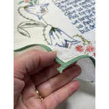 Vintage Embroidery “THE LORD’s PRAYER" 17x22" Hand Embroidered Fabric Decor V22