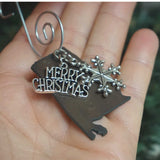 Alabama Christmas Ornament with Merry Christmas & Snowflake Charms