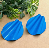 Big Blue 1980's Statement Earrings