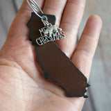 California Christmas Ornament with Merry Christmas & Bear Charms, LARGE