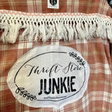 Bleached Flannel Pink Thrift Store Junkie Shirt, XL