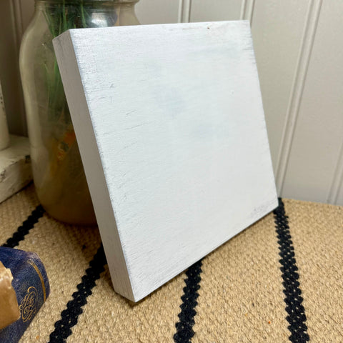 Square Wood Canvas Blank, White, 6" x 6"
