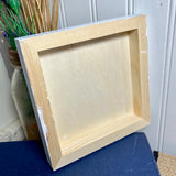 Square Wood Canvas Blank, White, 6" x 6"