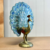 Vintage Brass Peacock Figurine