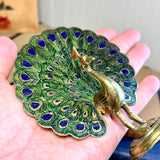 Vintage Brass Peacock Figurine