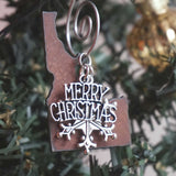 Idaho Christmas Ornament with Merry Christmas & Snowflake Charms