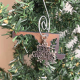 Maryland Ornament with Merry Christmas & Snowflake Charms