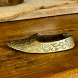 Vintage Brass Slipper Ashtray